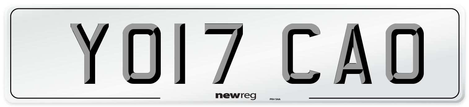 YO17 CAO Number Plate from New Reg